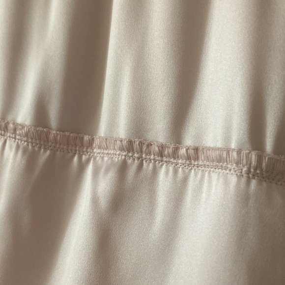 worthington flouncy pink double layer pleated skirt satin feel linings size 12 - Picture 11 of 12